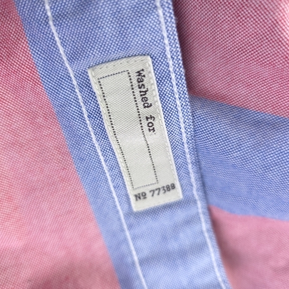 J. Crew Pink & Blue Long Sleeve Button Down Men's Shirt Sz M - Picture 5 of 5